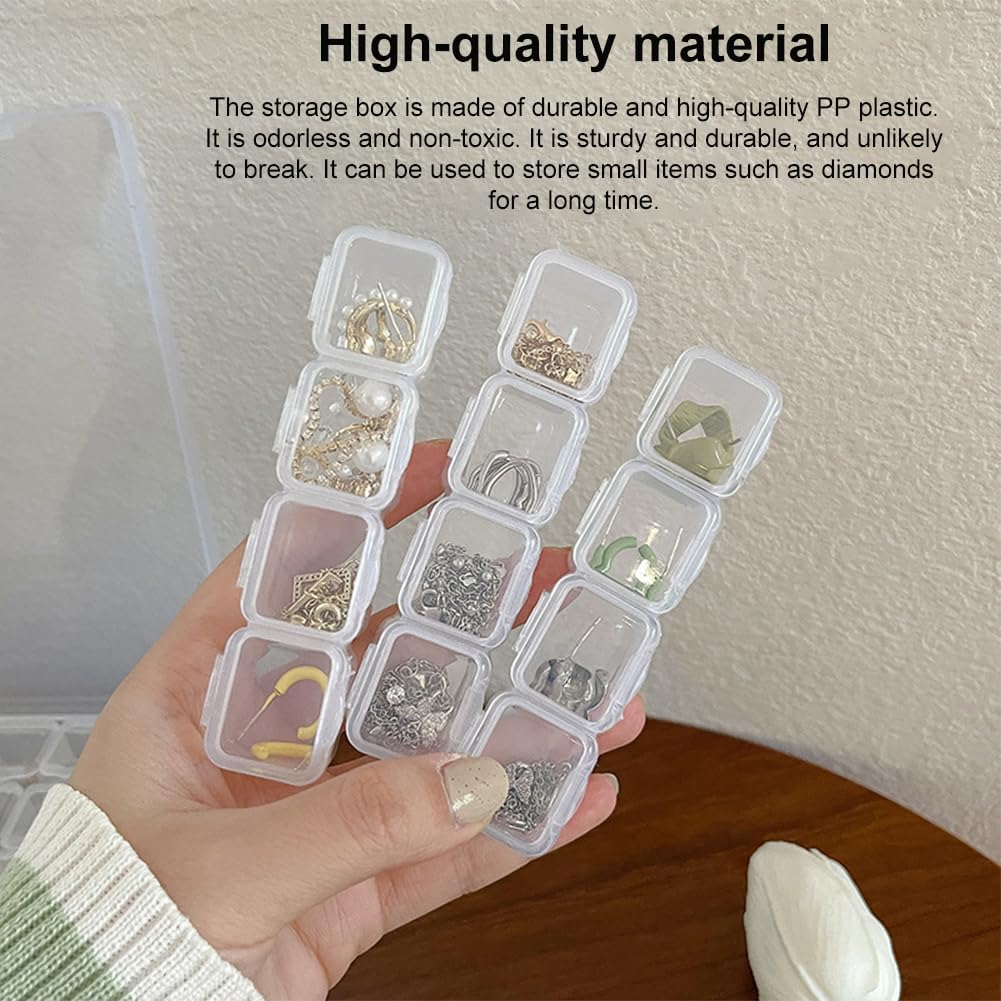 2 Pcs Diamond Paintings Storage Box, 28 Grids Diamond Art Accessories Embroidery Bead Boxes Organiser Case for Jewellery Earring Containers Clear