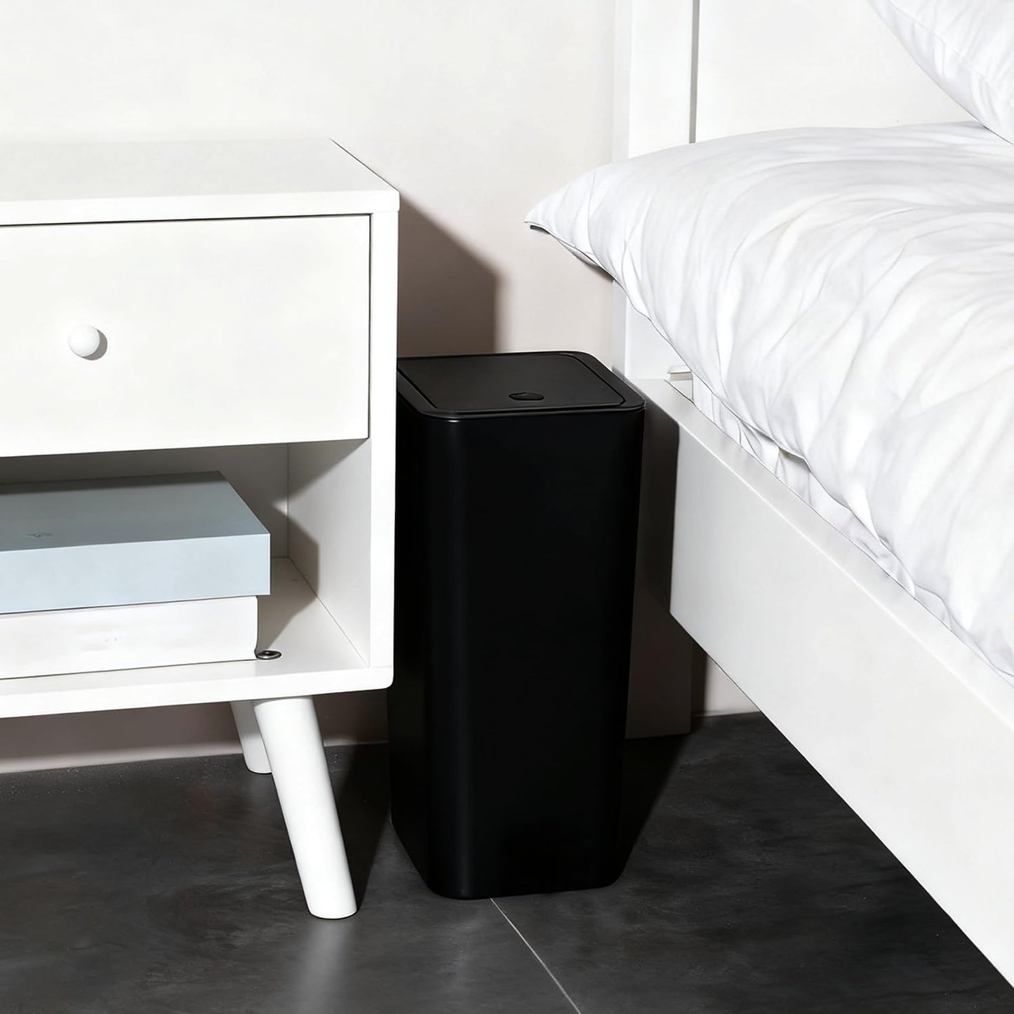 Stowetry 3 Pack Bedroom Bin,10L Plastic Bathroom Bin with Lid