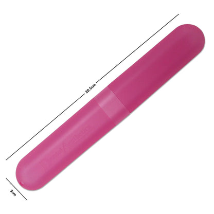 Dental Aesthetics Toothbrush Case Travel Cover ~ Plastic Holder, Store Clean Brushes on Holidays Pink