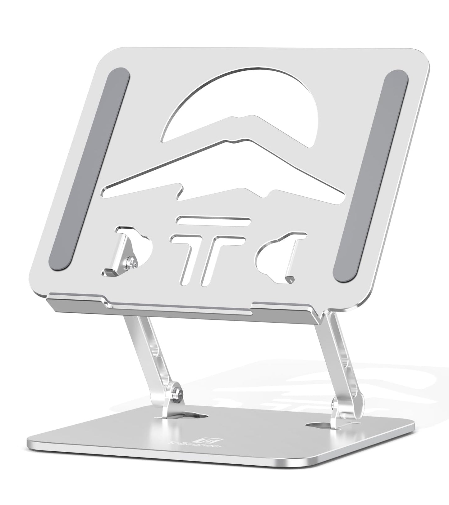 Tobeoneer Aluminum Adjustable Laptop Stand for Desk,Foldable, 10-16"