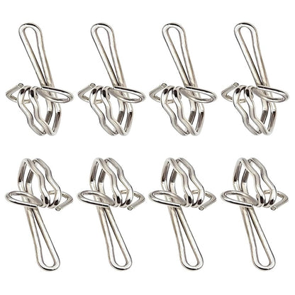 GZSYWZ 100 Pieces Curtain Hooks - Rustproof Metal Curtain Header Tape Drapery Hooks Heavy Duty Curtain Hooks Multi-Purpose Hooks Door Curtains Shower