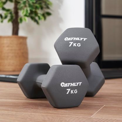 Athlyt - Neoprene Dumbbells - 2 x 7 kg