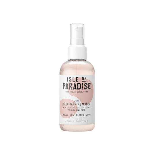 Isle of Paradise Self Tan Water Light (200 ml) Hydrating Self Tanning Water Natural Ingredients & Vegan