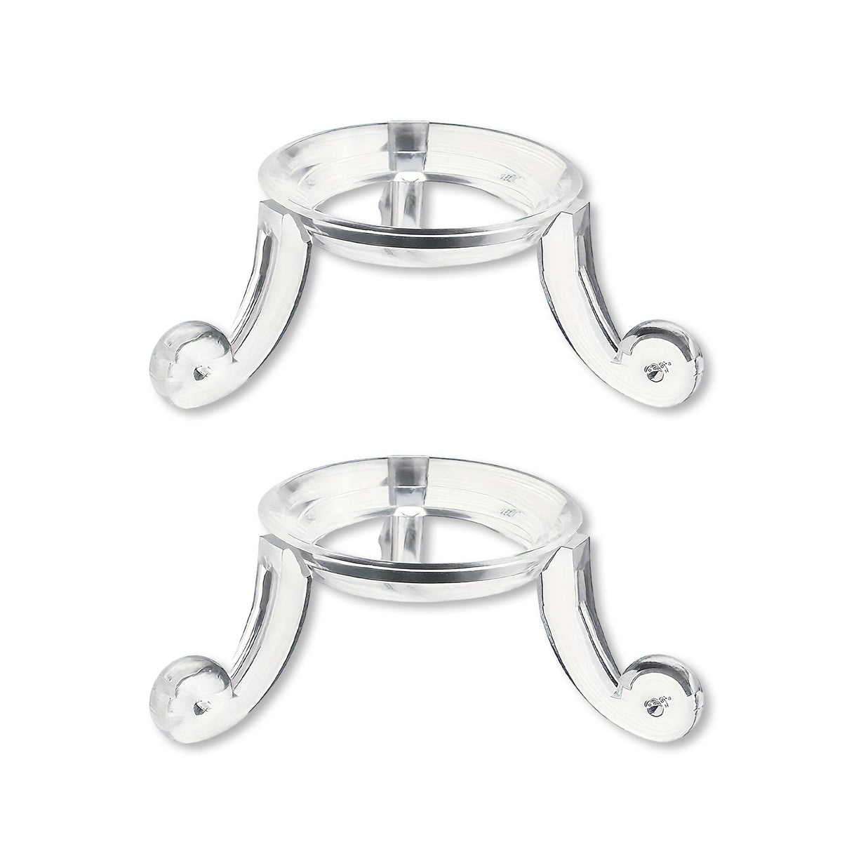 ZAYIO 2pcs Transparent Acrylic Crystal Ball Display Stand Base