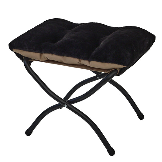 Mordchil EU 15"H Folding Ottoman, Foldable Footrest Stool, Portable Small Foot Stool for Couch, Collapsible Foot Rest Ottoman for Sofa