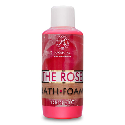 Bath Foam with Rose Essential Oil 1000ml - Body Care - Good Sleep - Beauty - Bathing - Body Care - Wellness - Relax - Aromatherapy - Spa - Rose Aroma