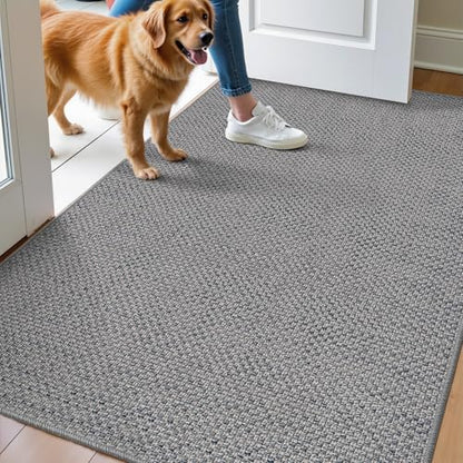 DEXI Door Matts Indoor 81 x 122 cm, Dirt Trapper Doormats Inside with Non Slip Rubber Backing, Low Profile Absorbent Entrance Mat for Muddy Shoes and