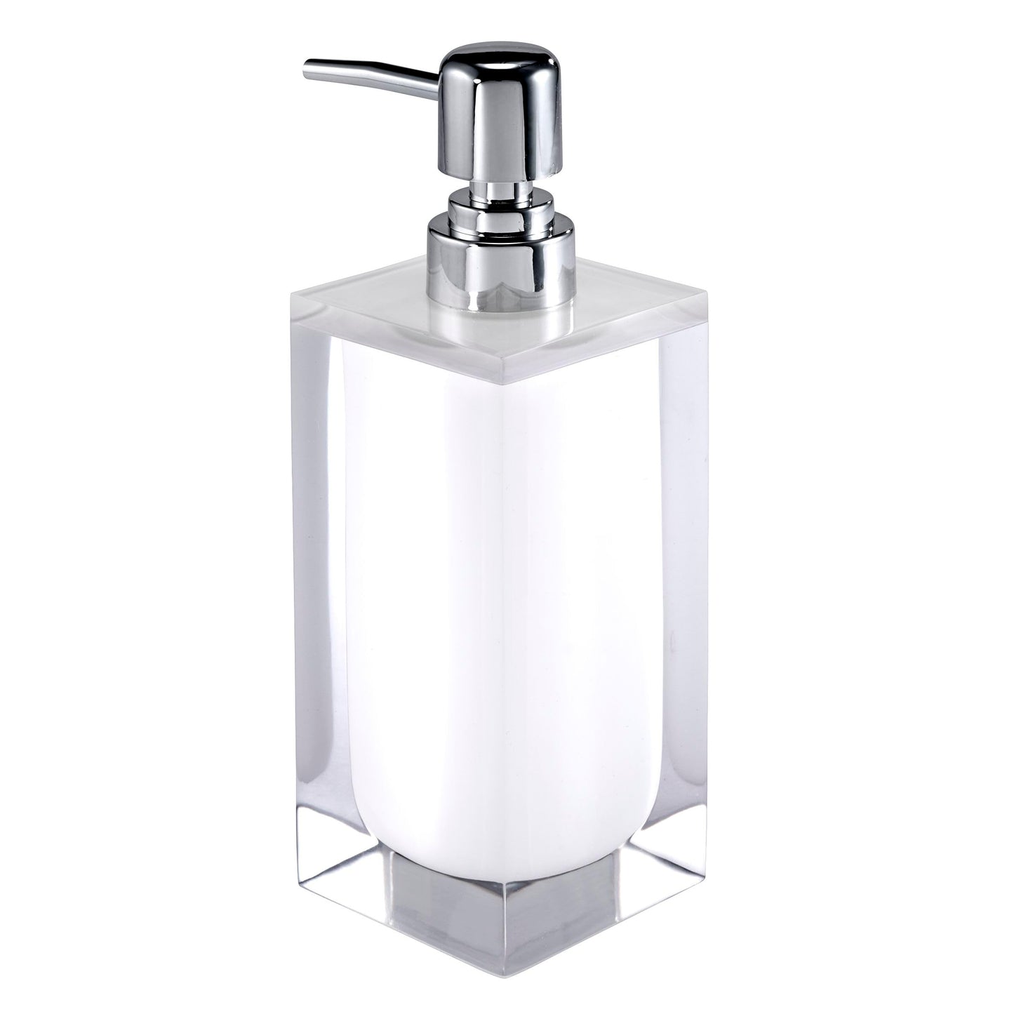 IZOD Resin Bathroom Essentials, White, Lotion Pump/Soap Dispenser