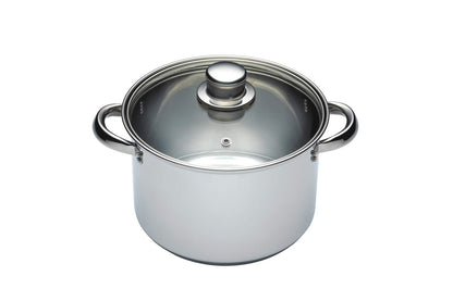KitchenCraft 3 Tier Food Steamer Pan/Stock Pot in Gift Box, Induction Safe, Stainless Steel, 20 cm, Silver