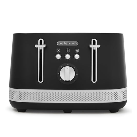 Morphy Richards Illumination 4 Slice Toaster, 7 Toast Settings, Browning Controls, Variable Width Slots, Auto Pop-up, Removeable Crumb Tray, Cord