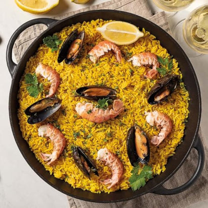 Tramontina Black Enamelled Cast Iron Wok | 32 cm (5 Litre) | Indoor & Outdoor Use