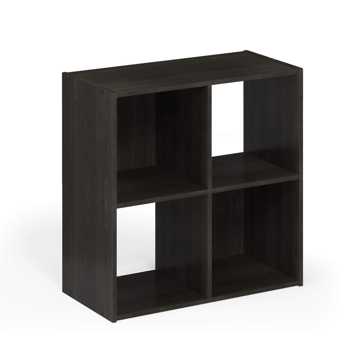 Furinno PELLI Book Shelf, 2x2 Bookshelf, Cube Storage Organizer Cabinet, 11.6 x 24.2 x 24.2, for Living Room, Bedroom, Home Office, Espresso