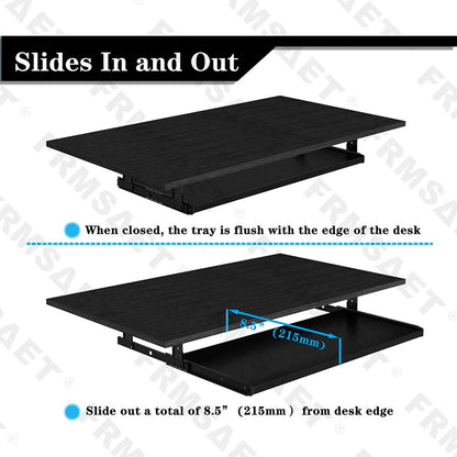 FRMSAET Office Product 20/24/30 inch Keyboard Drawer Tray30 inch, Black