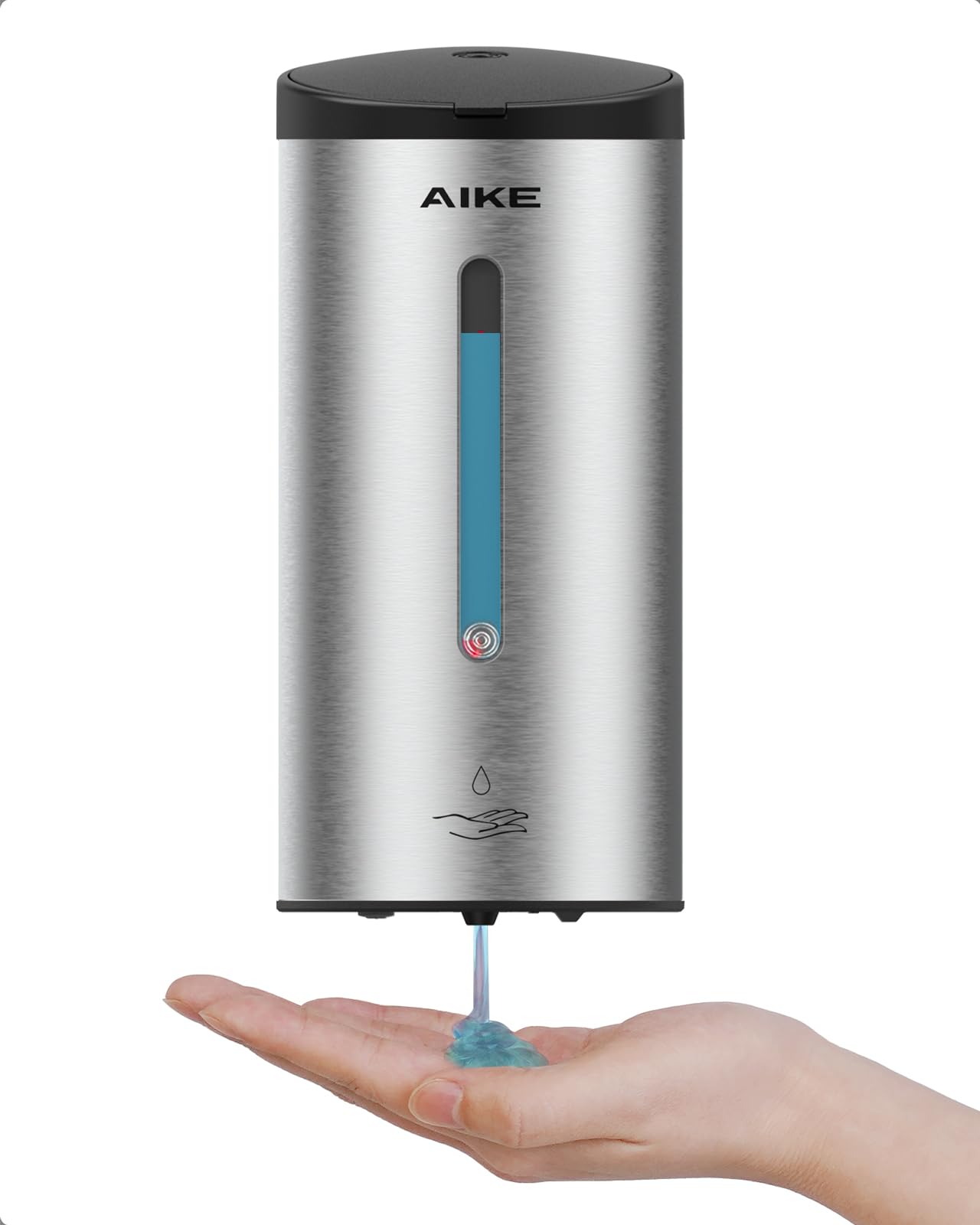 AIKE Classic Automatic Soap Dispenser Wall Mounted, Stainless Steel Finish