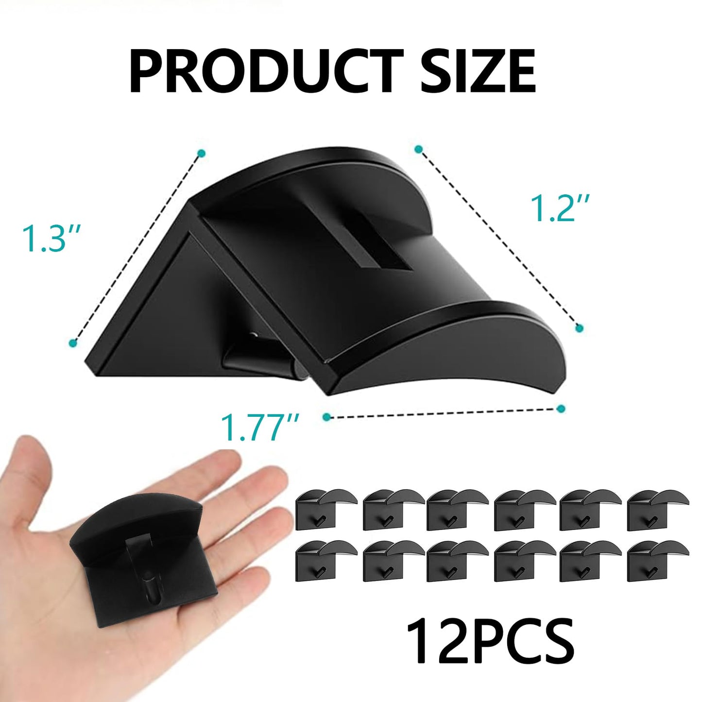 : GaoBangM 12 Pack Self Adhesive Hat Holder Cap Hooks Hat Rack for Wall