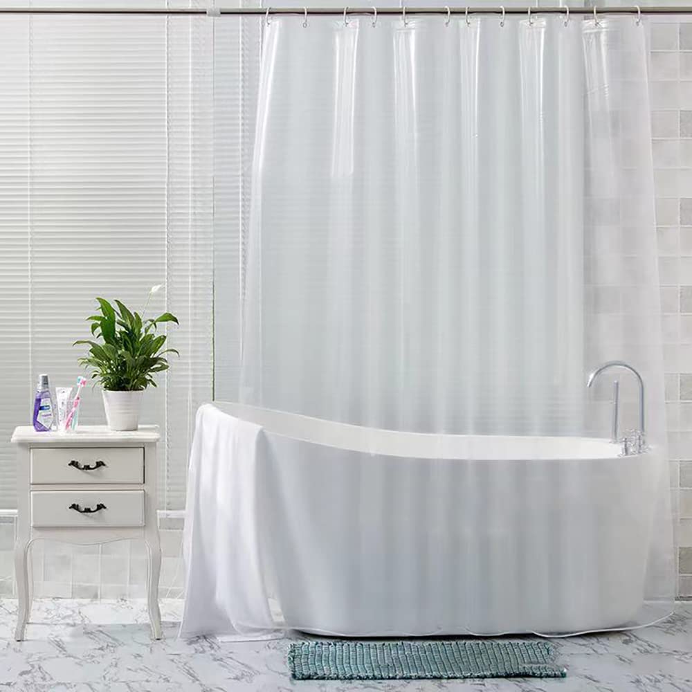 Lkw Ogechi Transparent Shower Curtain Thick Extra Wide 180cm-300cm, 200cm Drop PVC Bath Curtain, 300X200cm Quick-drying Clear Shower Curtain