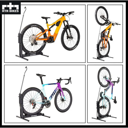 RTR BIKES BRUTUS UP Professional Freestanding Bicycle Stand - Ideal for Your Garage, Home or Bicycle Shop