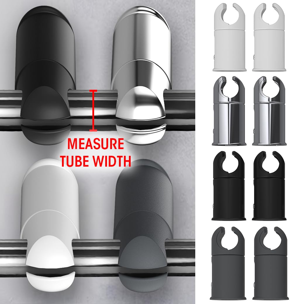 Clamp Brackets for Heated Towel Rail Radiators Flat & Curved Chrome, 25mm Tube Width
