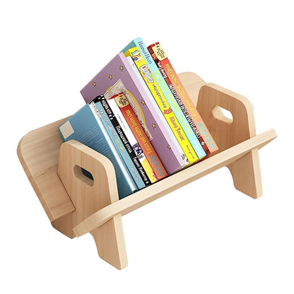 Mulaibdin Desktop Bookshelf, Small Bookcases for Kids, Mini Bookshelf Wood for Desk, Small Bookcases Free Standing with Handle
