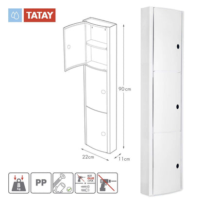 TATAY Horizontal Cabinet, Polypropylene, White, One Size