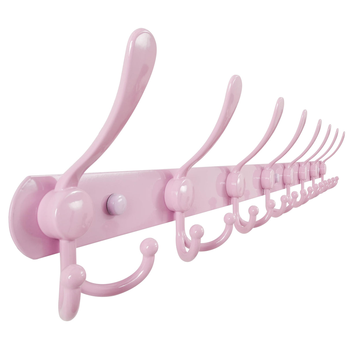Dseap Coat Rack Wall Mount - 74cm Long 8-Tri-Hooks Heavy Duty Coat Hanger Rail Wall Hooks for Hanging Coats Hats Clothing Clothes Purse Mudroom