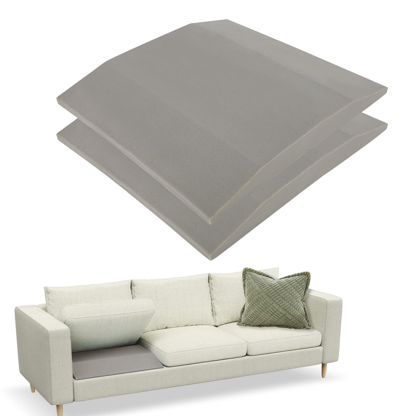 Sofa Cushion Support for Sagging Seat, Sagging Sofas Support 50cm x 50cm, Sofa Support Boards Are Made of High-Density Foam, Square, Enhanced Comfort