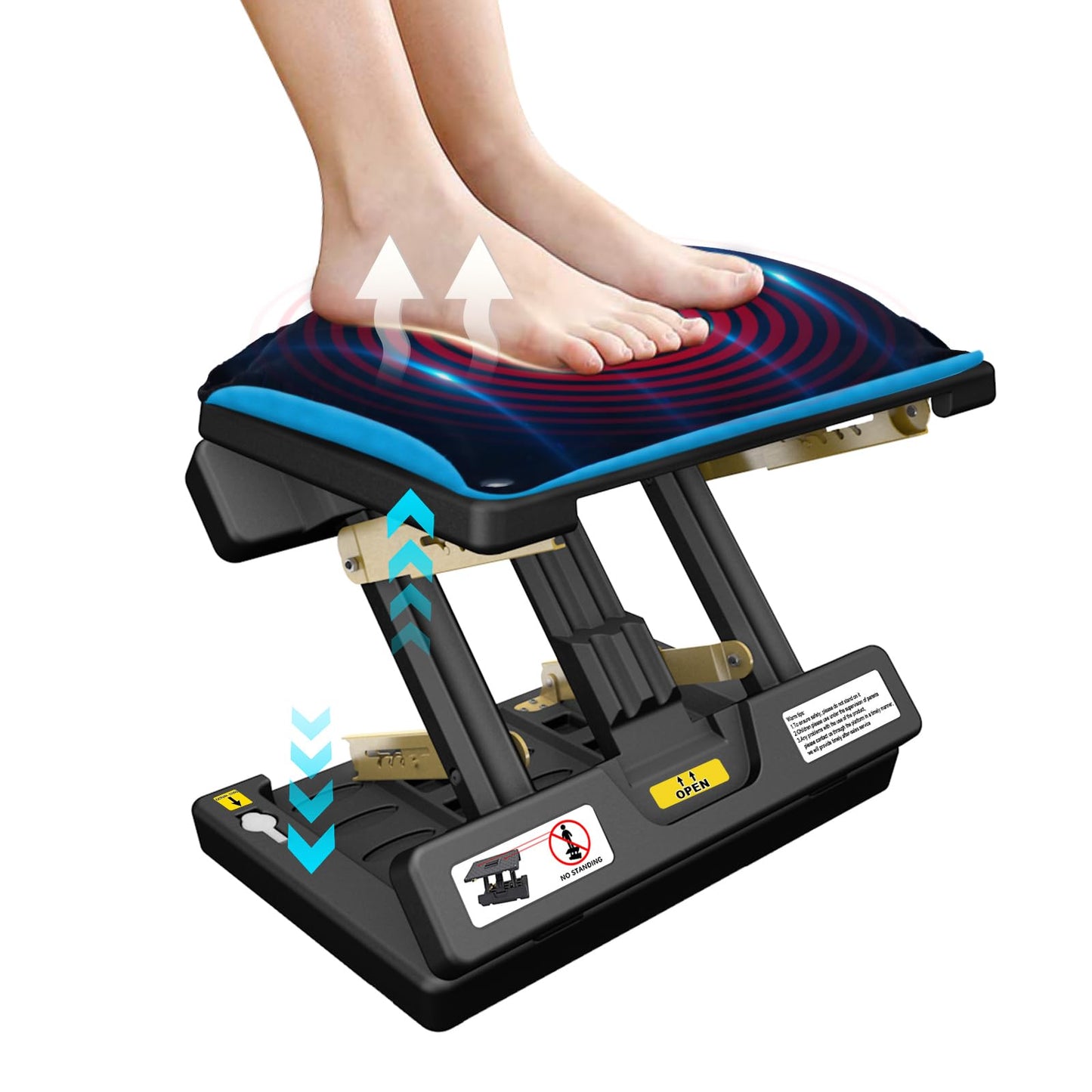 Arejonner Foldable Foot Rest, Computer Foot Rest Under Desk, 12Modes Adjustable Ergonomic Foot Rest for Office, Loading Capacity 80 pounds