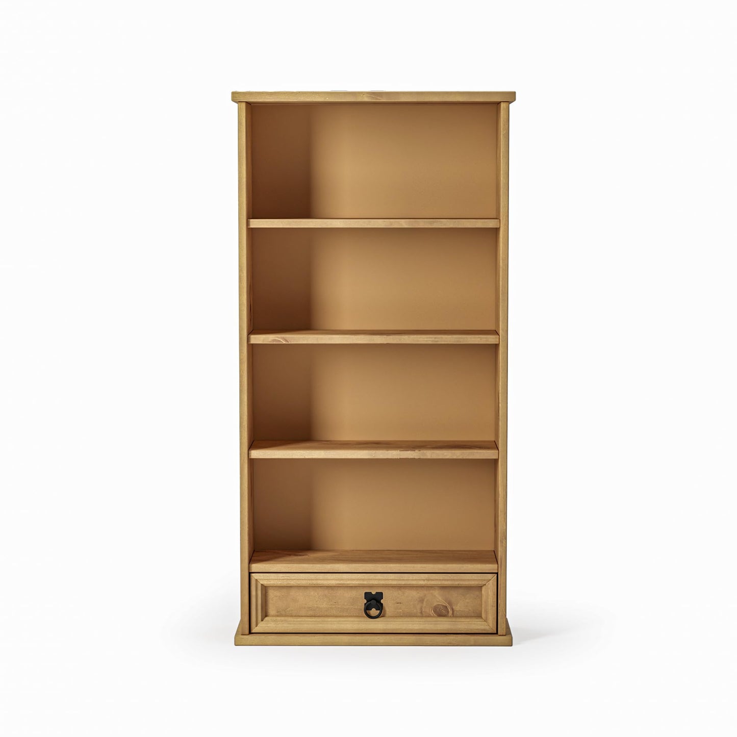 Mews Corona 1 Drawer DVD/CD Rack Bookcase Storage Unit Mexican Style Solid Pine with Wax Finish