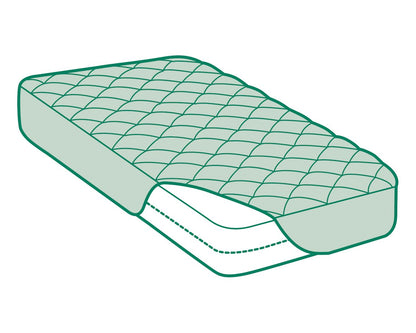 SAVEL - Mattress Cover 70x140 cm Cot Bed Size | Aloe Vera | Breathable and Waterproof Mattress Protector - White