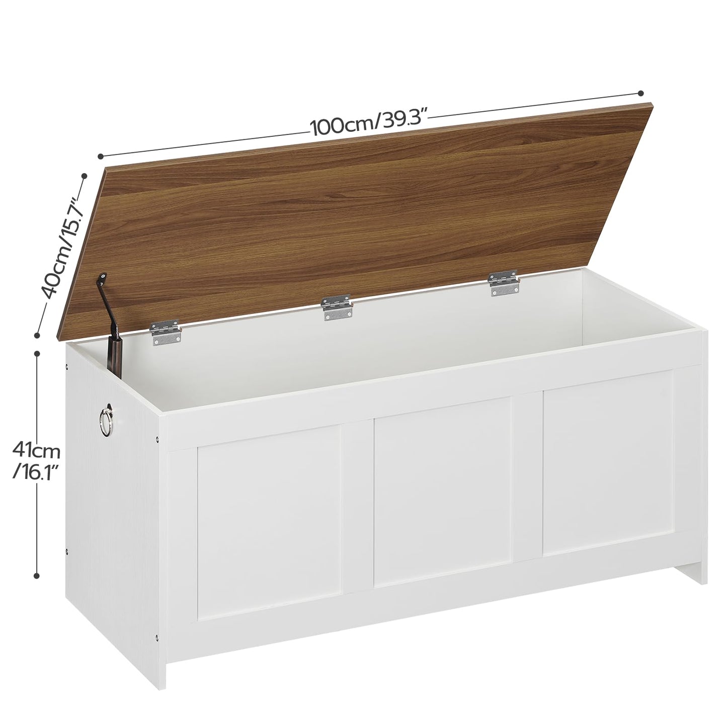 HOOBRO Storage Chest, Wooden Storage Bench, Blanket Storage Box, Wooden Storages Chest Trunk, Large Toy Chest, Shoe Storage Bench, 100 cm