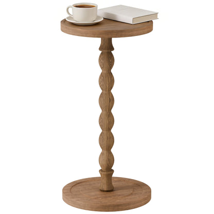 Caossuixin 30cm Wooden Round Side Table,Round Bar Table, Small End Table