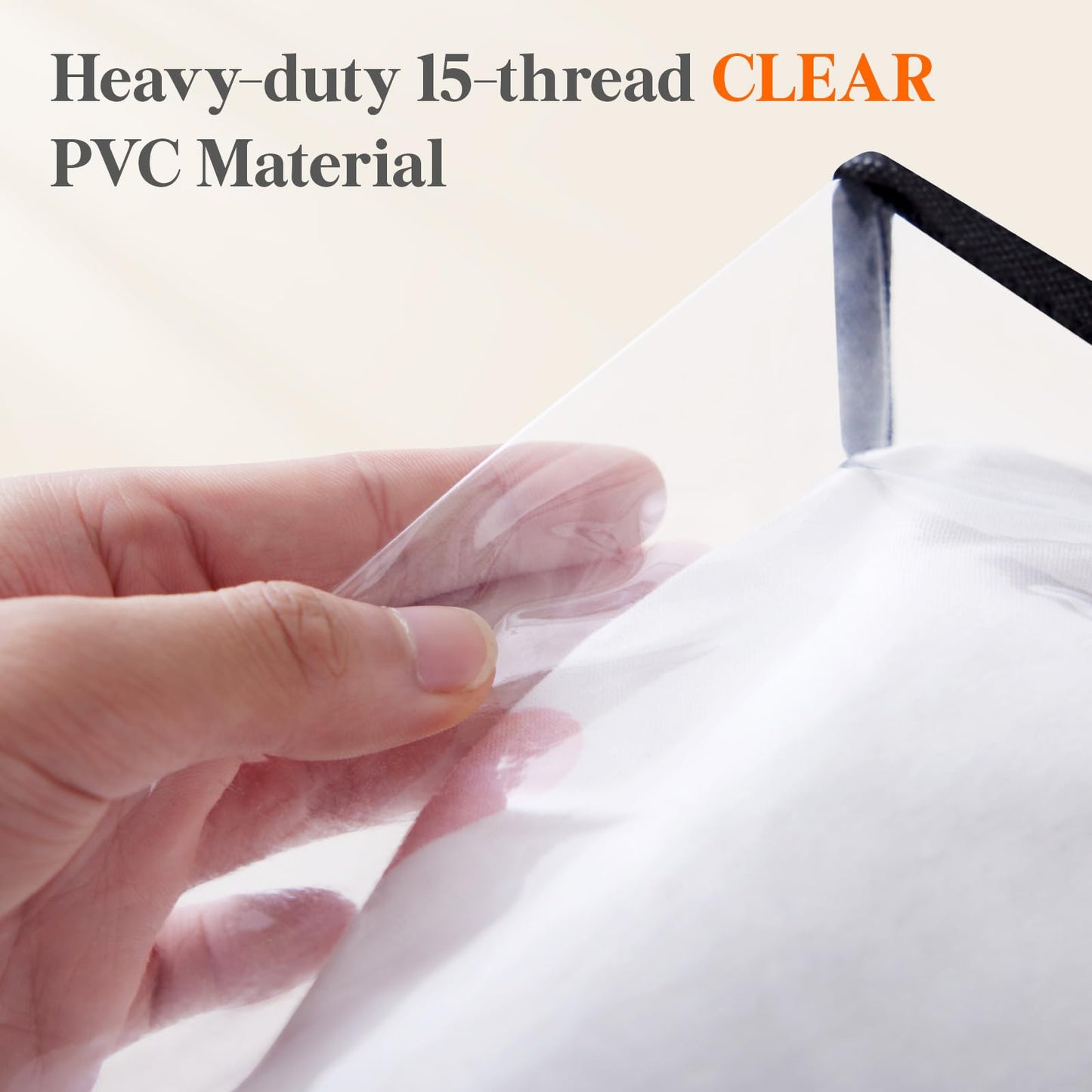 Lifewit 4 Pack Clear Storage Bags, 60L Plastic Clothes Storage Bags