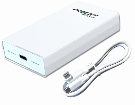 PROCET Gigabit PoE to USB C Converter up to 60W RJ45 to Type C Power Supply with Ethernet Adapter for Tablet, iPad, Laptop, Home Assistant, Weather