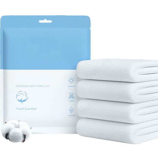 KLEENDOL Disposable Bath Towels Portable Soft Cotton Towel for Travel Camping,Absorbent Shower Towels-6pack