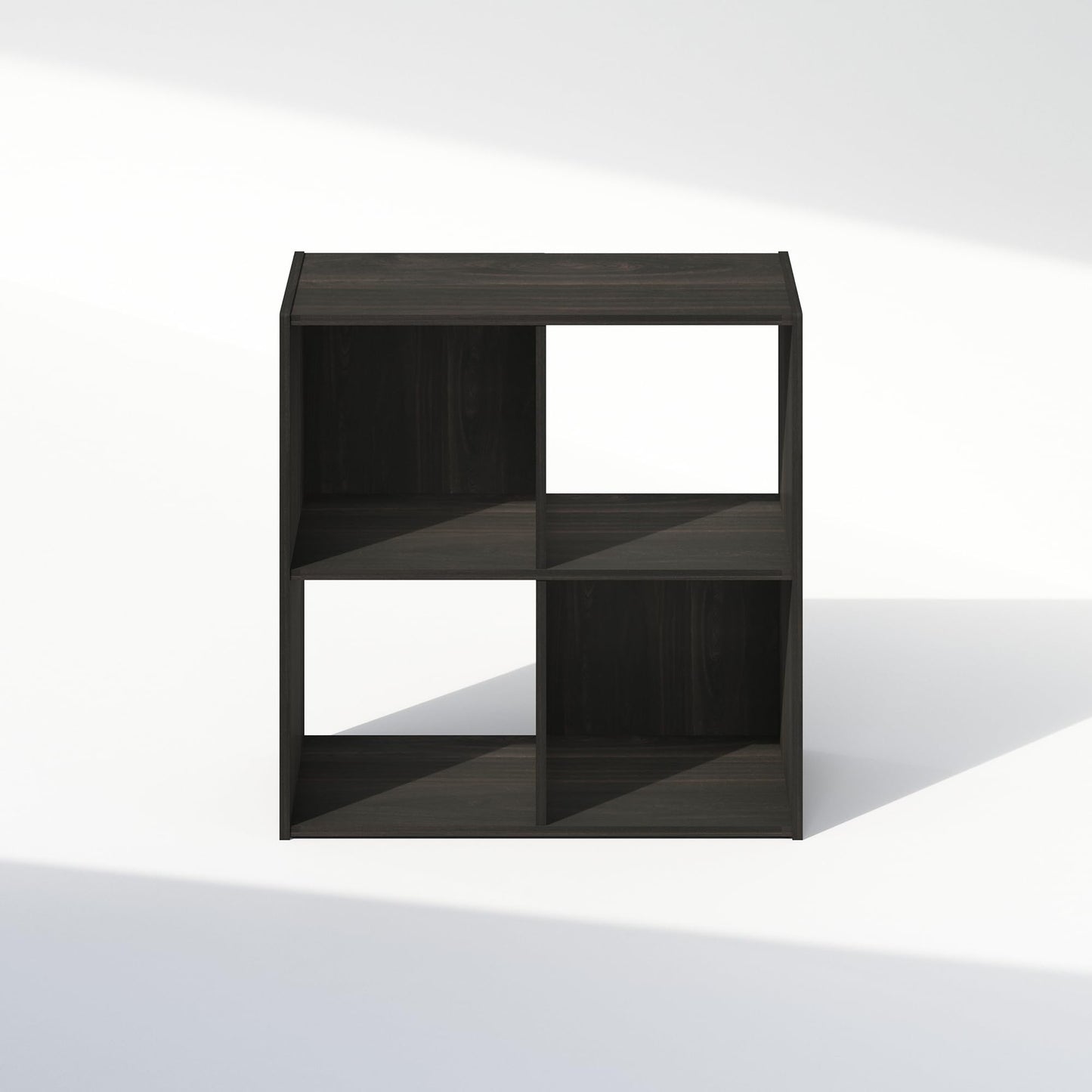 Furinno PELLI Book Shelf, 4-Cube Bookshelf, Cube Storage Organizer Bookcase, 11.7 x 23.7 x 23.8, for Living Room, Bedroom, Home Office, Espresso