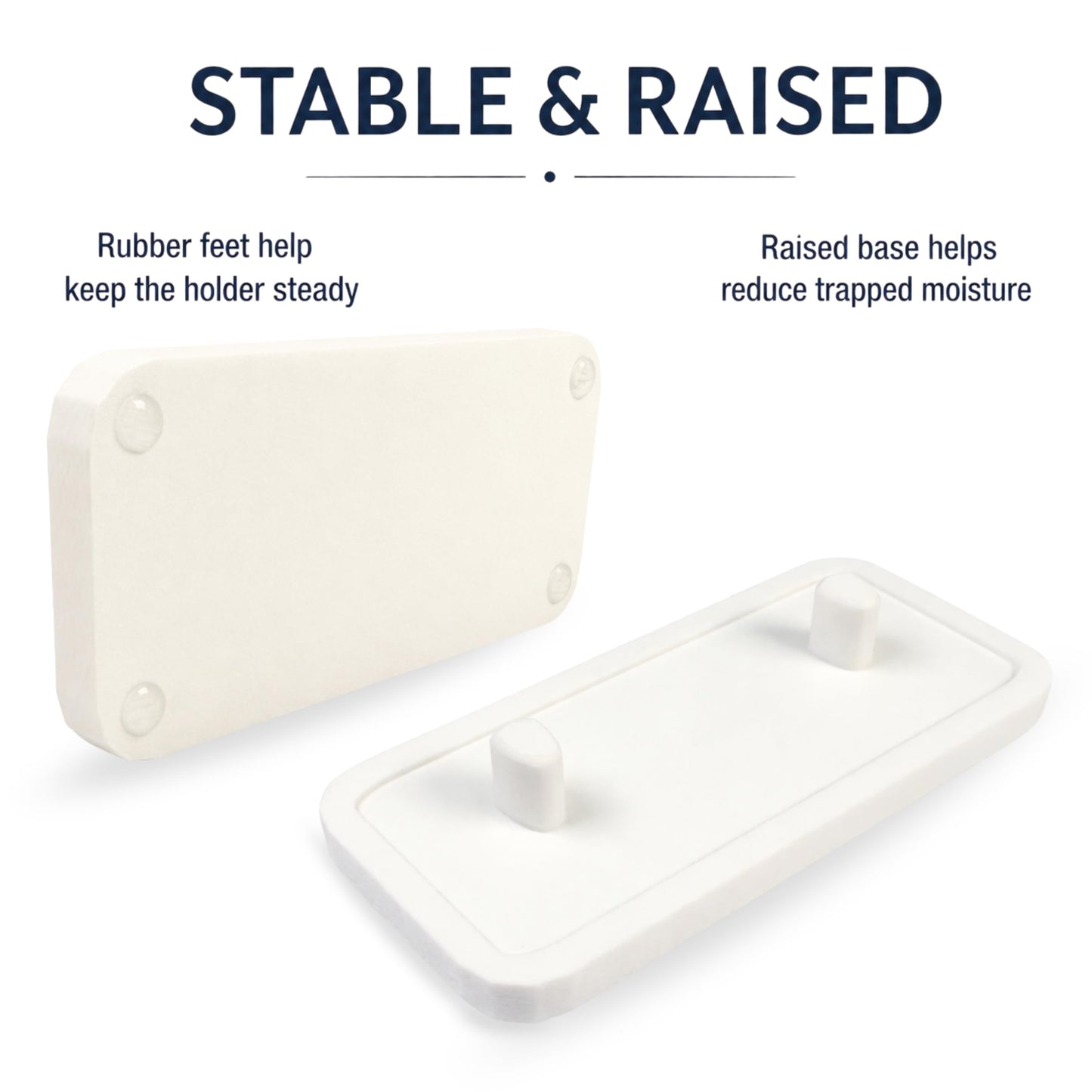 Electric Toothbrush Holder Stand Compatible with Oral-B (Matte Ivory White, Double)