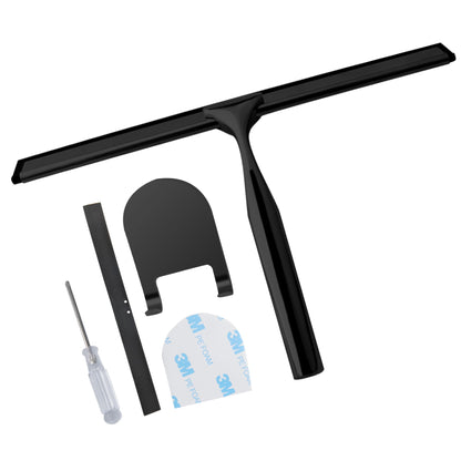 SZWLJ Black Stainless Steels Shower Squeegee for Shower Doors