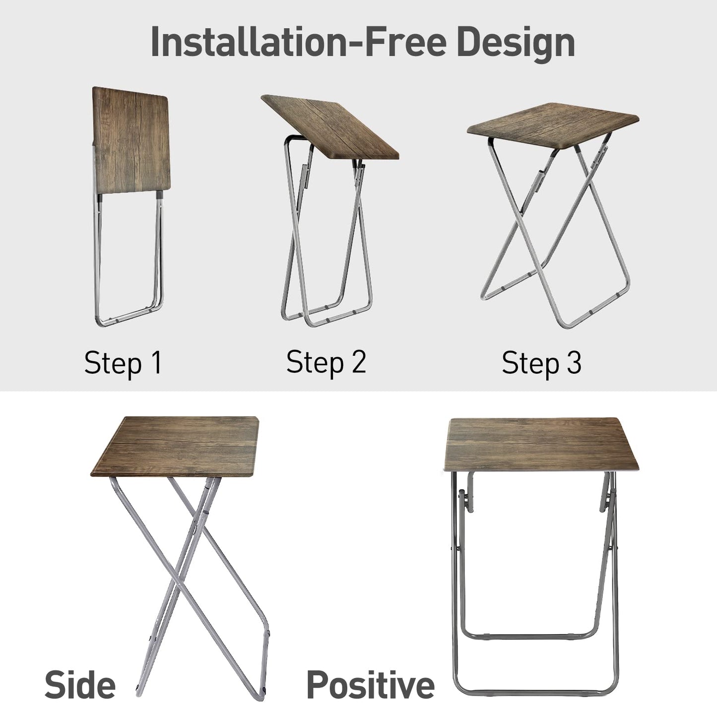 Small Folding Table, Foldable Table, TV Tray Table, Sofa Table, End Table