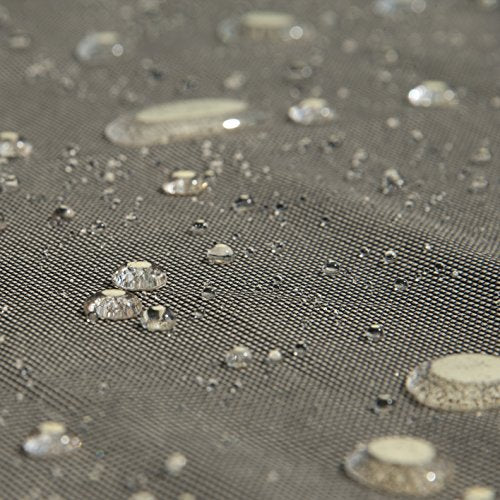 Budge P1A01PM1-2PK English Garden Patio Stack of Chairs Barstool Cover (2 Pack) Heavy Duty and Waterproof, Chairs Chair (2-Pack), Tan Tweed