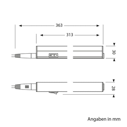 Parlat LED Under-Cabinet Lights Rigel, Each 31.3cm, 40cm Cable, Each 397lm, Warm-White, Set of 4, BS