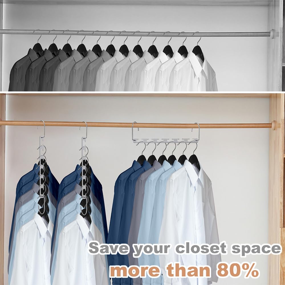 Lighterday Space Saving Hangers - Magic Hangers for Trouser, Coat & Clothes (10 Pcs)