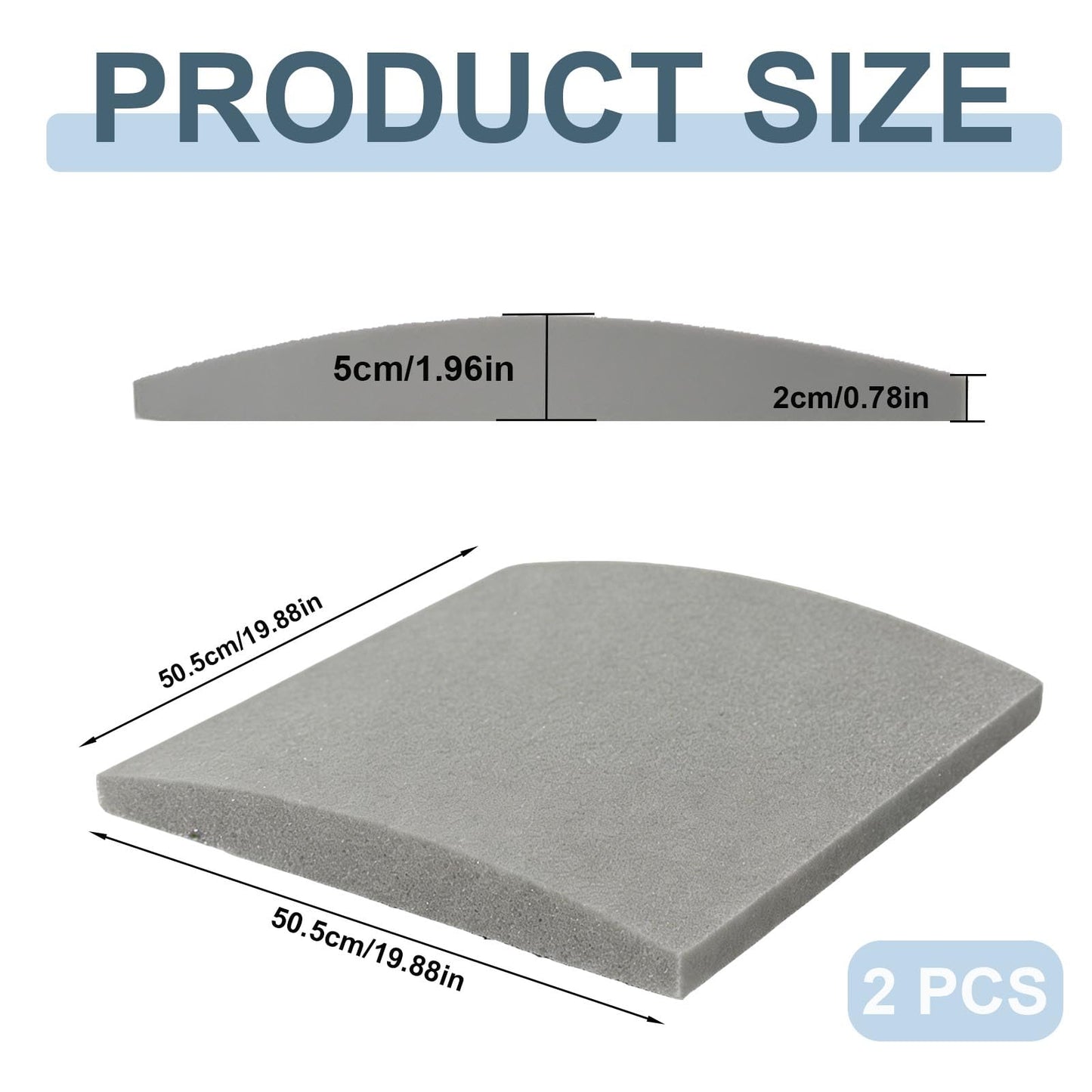 CAAGGMM Sofa Cushion Support, 2 Pack 50.5 x 50.5 cm Couch Cushion Support, Foam Sofa Supportive Boards, Cushions Sag Repair Replacement