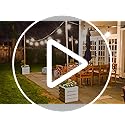 Spacelumen 49FT Outdoor String Lights Mains Powered, 16 Pcs 2W S14 LED E27 Screw Bulb, 2700K Warm White S14 Garden String Festoon Lights for Patio Party Wedding Yard Gazebo