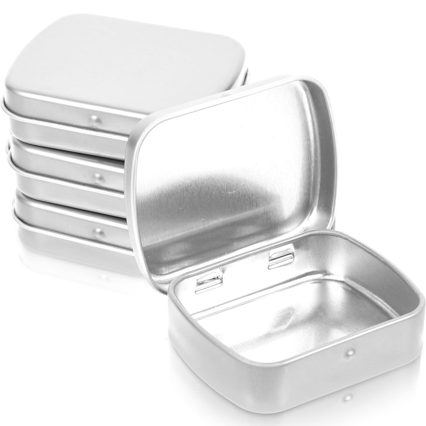 jojofuny 10 pcs Small Tin Box with Lid Iron Storage Boxes Tin Container for Candy Pills Earrings Jewellery and Crafts Portable Sample Case Small