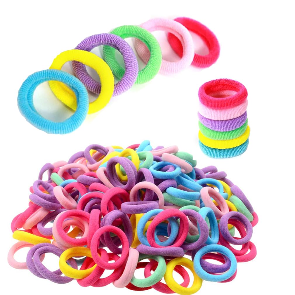 100pcs Seamless Hair Bobbles – Soft Elastic Hair Ties & Ponytail Holders for Women & Girls, No-Slip Hairbands Bulk Set