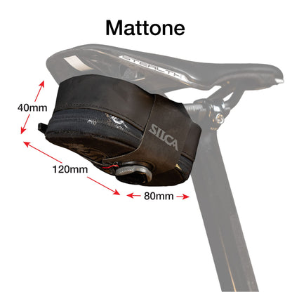 SILCA MATTONE | Bike Bag w/BOA Closure System | Waterproof YKK Zipper Storage | Bike Saddle Bag | Road Bike Bag | Small Bike Pouch | Bike Bags Under