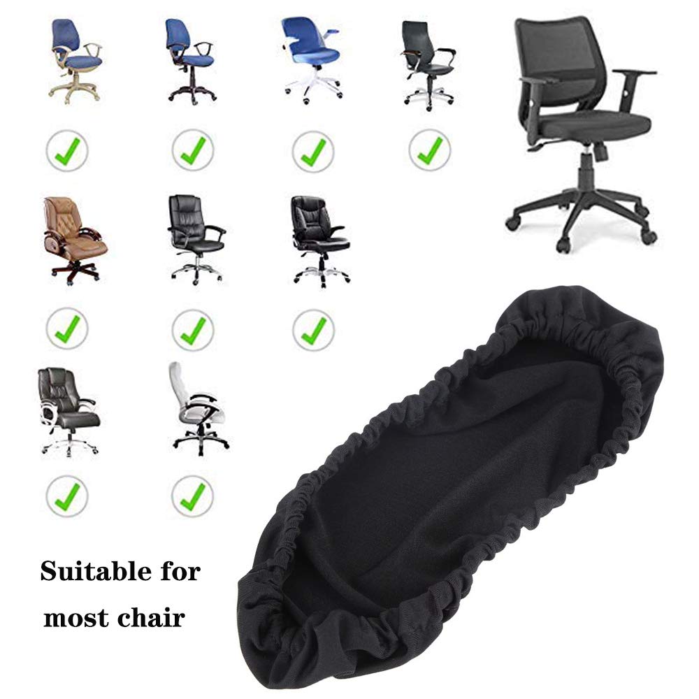 YAshunbeiYL 2Pcs Office Rotating Chair Armrest Covers Elastic Chair Armrests Cover Removable Arm Rest Pads Stretch Protector for Home Office Black