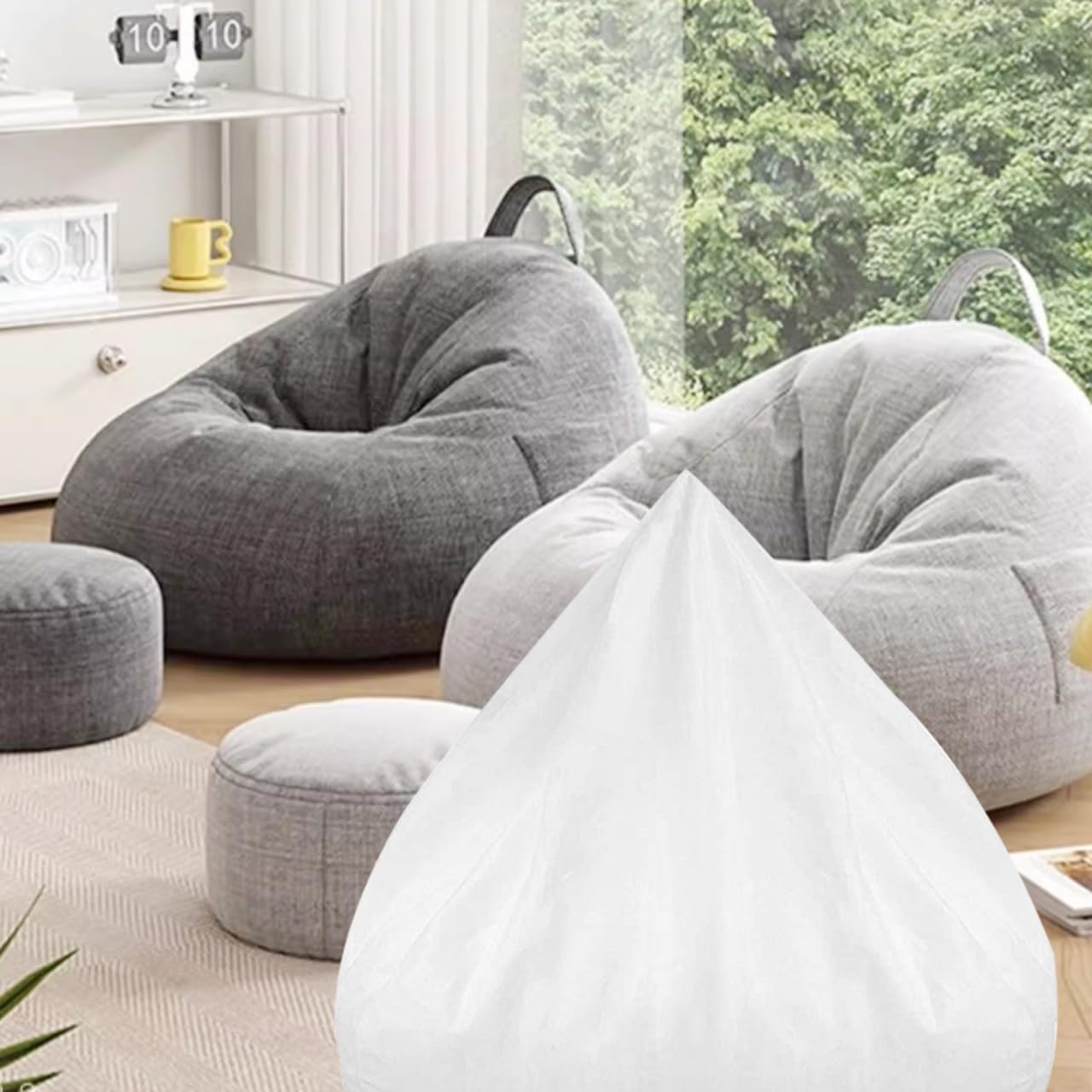 Cabilock Ergonomic Sofa Bean Bag Liner Replacement for Couch Soft Bean Bag Insert