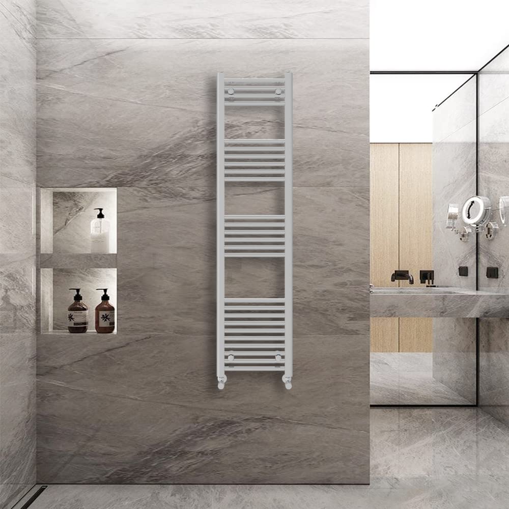 Warmehaus Straight Heated Towel Rail Radiator Ladder Chrome 1600x400mm