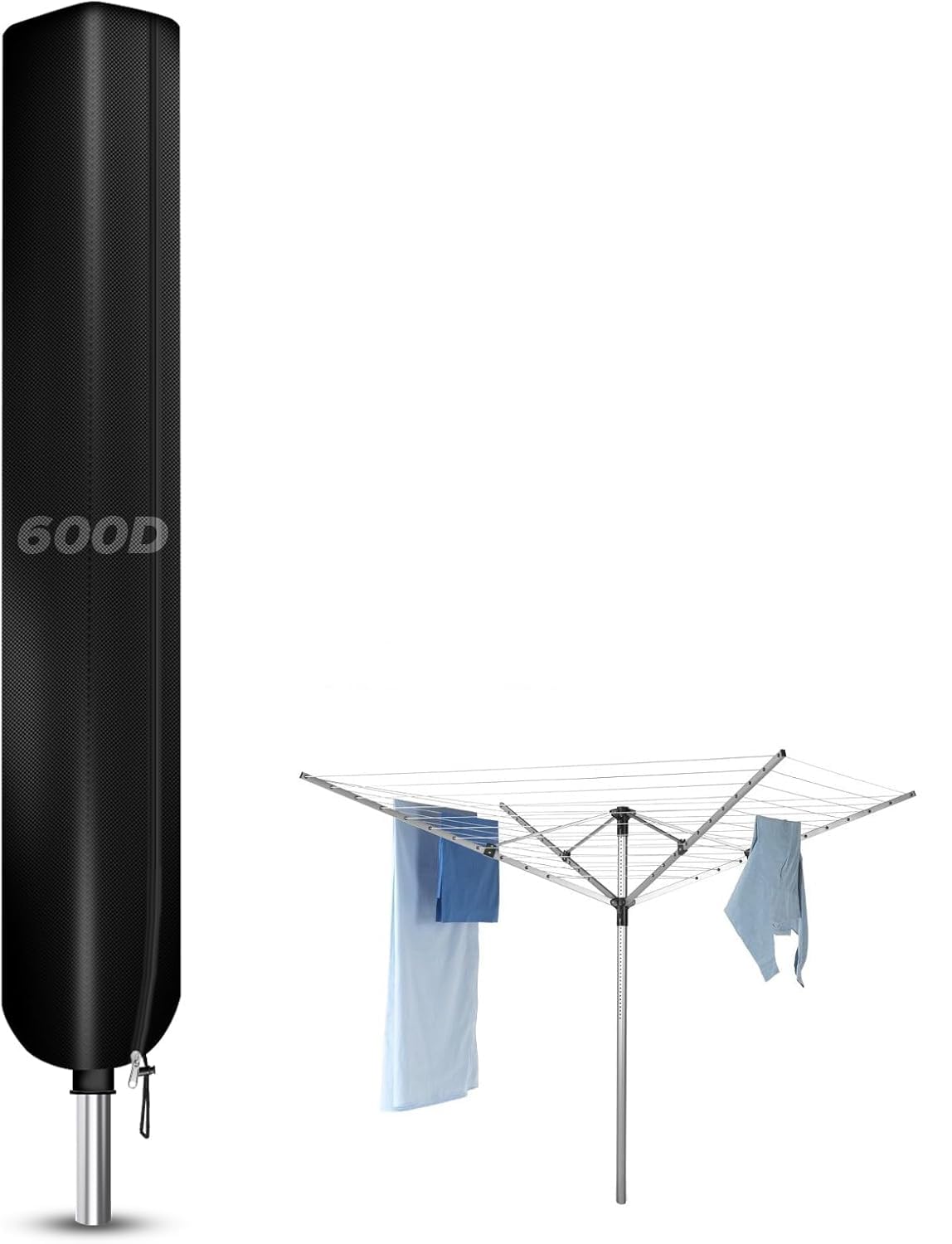 YedZen Rotary Washing Line Cover with Full Zip, 600D Oxford Fabric, 3 Sizes